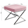 Sofa Lazy Chair Ottoman Soft Pouffe Seat Metal Leg Vanity Makeup Stool Footstool