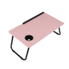 Folding Laptop Bed Tray Table Portable Lap Desk Notebook Breakfast w/ Cup Slot