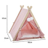 Dog Cat Teepee Pet Canopy Bed Comfy Fabric Cover Cushion Nesting Play Tent House