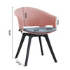 4Pcs Plastic Cushioned Chairs Accent Desk Chairs Home Restaurant Dining Chairs