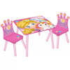 Kids Wooden Table & 2 Chairs Themed Set Furniture Play Room Desk Toddlers Junior