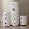 Plastic Storage Cabinet Floor Standing Round Cupboard Bedside Table Nightstand