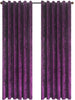 Crushed Velvet Curtains Eyelet Ring Top Ready Made Lined Pair Curtains