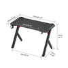 XL Large Gaming Desk Office PC Computer Desk Table RGB Lights Controller Stand