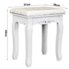 Vintage Dressing Table Desk Stool Vanity Seat Dresser Chairs Bedroom Carving Leg