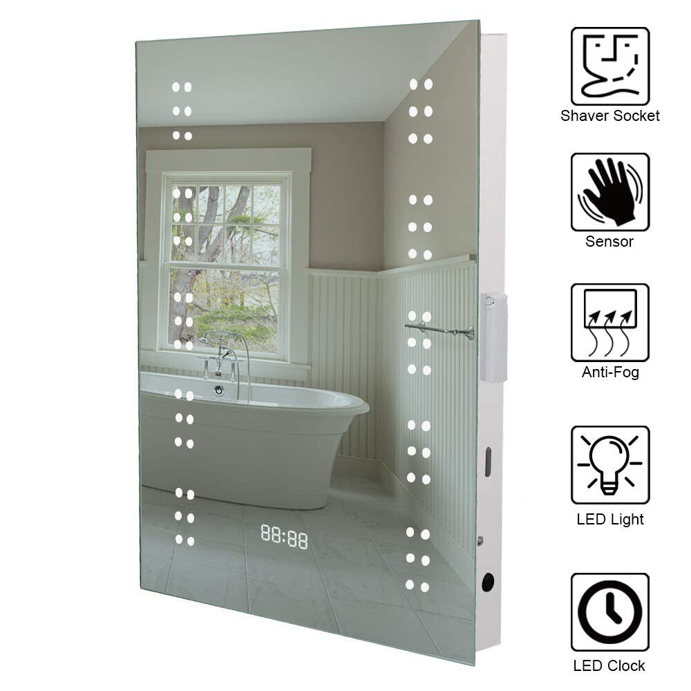 LED Bathroom Mirror Lights Touch Switch Sensor Demister Pad Illuminated Makeup