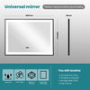 Illuminated Bathroom Mirror LED Light Demister Touch Sensor Time Display