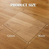 Rectangular Floors 900x1200mm Office Chair Desk Mat PVC Frosted Carpet Protector