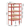 5 Tier Racking Shelf Heavy Duty Garage Shelving Storage Shelves Unit Work Bench