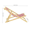 Outdoor Lounger Folding Recliner Hard Wood Garden Beach Sea Side Chair Deckchair