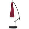 Cantilever Garden Hanging Sun Umbrella Banana Parasol Sunshade with Crank System