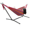 Cotton Hammock with Steel Stand 2 Person Swing Chair Bed Outdoor Garden Camping