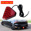 Universal F1 Style Triangle 19 LED Rear Stop Tail 3rd Brake Strobe Light UK