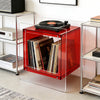 Acrylic Side Table Acrylic End Table Decorative Bathroom Bedroom with Sleek Edge