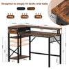 4 Tier Computer Desk Study Room Computer Desk Home Office Work Desk with Drawers