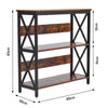 Slim Hall Desk Storage Shelf X-Design Shoe Rack Bookshelf Entryway Console Table