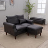 Panana 2 Seats Loveseat Couch Sofa Ottoman Upholstered Furniture for Small Space