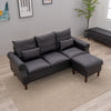 Luxury 3 Seater Corner Sofa Armchair Settee Couch with Footstool Living Room