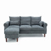 Luxury 3 Seater Corner Sofa Armchair Settee Couch with Footstool Living Room