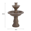 Garden Solar/Electric Water Feature LED Fountain Out/Indoor Resin Ornament Light
