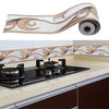 Peel Stick Floral Pattern Waistline Wallpaper Tile Sticker Skirting Border Decor