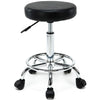 Saddle Rolling Salon Stool Hydraulic Lift Swivel Barber Tattoo Chair White Black