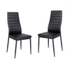 Dining Table Set Tempered Glass Top & Pvc/Pu Leather Chair Dining Room Furniture