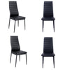 Dining Table Set Tempered Glass Top & Pvc/Pu Leather Chair Dining Room Furniture