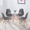 90 Round Dining Table Glass Kitchen Dining Room Lounge Black Only Table NO Chair