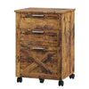 Mobile Filing Cabinet, File Cabinet with 3 Drawers Lockable Documents Storage