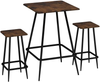 Breakfast Bar Set 3 Piece Table 2 Stools Small Space Dining Kitchen Oak Wood