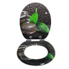 Toilet Seat Universal Soft Close Heavy Duty Bathroom Toilet Lid Cover w/ Fitting