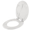 Toilet Seat Universal Soft Close Heavy Duty Bathroom Toilet Lid Cover w/ Fitting