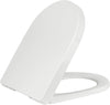 Toilet Seat Universal Soft Close Heavy Duty Bathroom Toilet Lid Cover w/ Fitting