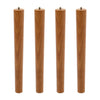 4x Wooden Furniture Round Tapered Feet Legs For Bed Stools Sofa Chair Cabinet UK