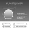 Illuminated Bathroom Mirror LED Light Demister Touch Sensor Time Display