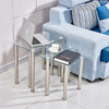 Nest Of 3 Nested Nesting Tables Side End Coffee Table Glass/Wood for Living Room