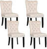1/2/4/6 Velvet Dining Chairs Accent Seat Windsor Kitchen Dressing Room Bedroom