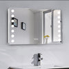 80cm Wall Illuminated LED Bathroom Mirror with Light Demister Touch Sensor Clock