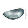 Bathroom Sink Bowl Wash Basin Countertop Tempered Glass Vanity w/ Pop up Drainer