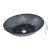 Bathroom Sink Bowl Wash Basin Countertop Tempered Glass Vanity w/ Pop up Drainer