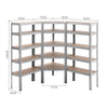 5 Tier Racking Shelf Heavy Duty Garage Shelving Storage Shelves Unit Work Bench