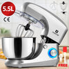 7L Pro Electric Food Stand Mixer Tilt-Head 6 Speed Stainless Steel Bowl 1400W