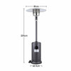 Standing Gas Patio Heater w/ Wheels Outdoor Garden Piezo Ignition Burner 4 Color