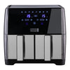 UK Double Basket Air Fryer 1700W Large Digital 9 Litre Dual with Timer Non-Stick