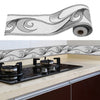 Peel Stick Floral Pattern Waistline Wallpaper Tile Sticker Skirting Border Decor