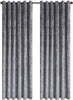 Crushed Velvet Curtains Eyelet Ring Top Ready Made Lined Pair Curtains