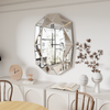 Large 3D Mirrored Wall Clock Beveled Glass Quartz Clock Art Dial Mute Wall Clock