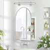 Arched Bathroom Mirror Cabinet Wall Mounted with Storage Modern Mirror Cupboard