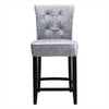 Crushed Velvet Stud Bar Stool Cafe Kitchen Barstool Dining Chair Knocker Back